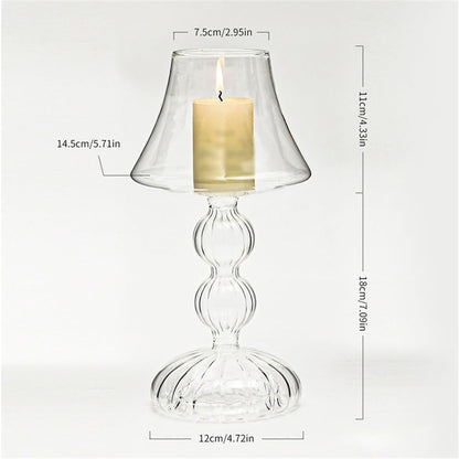 Candlestick Holders Light Luxury Transparent Glass Candlestick Home Table Decoration Wedding Shooting Props Candlestick Candle Holders