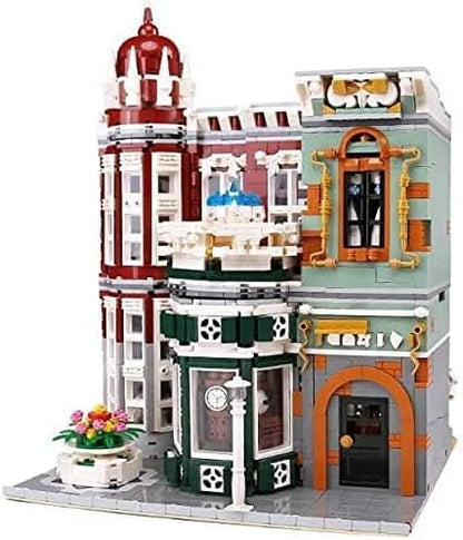 General Jim's Street View Vintage Antique Shop Modular City Building Block Set 3037 Pieces with Light Kit European Town Architecture Display Model Toys &amp Bricks | GJ ACS