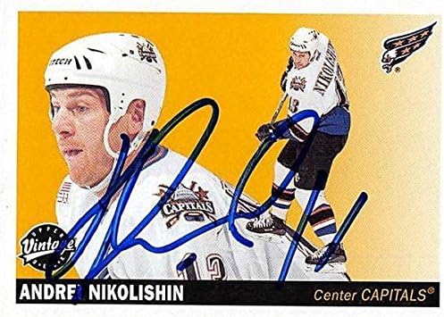 Sports Memorabilia Autograph Warehouse 224132 Andre Nikolishin Autographed Hockey Card - Washington Capitals FT 2002 Upper Deck Vintage - No. 259