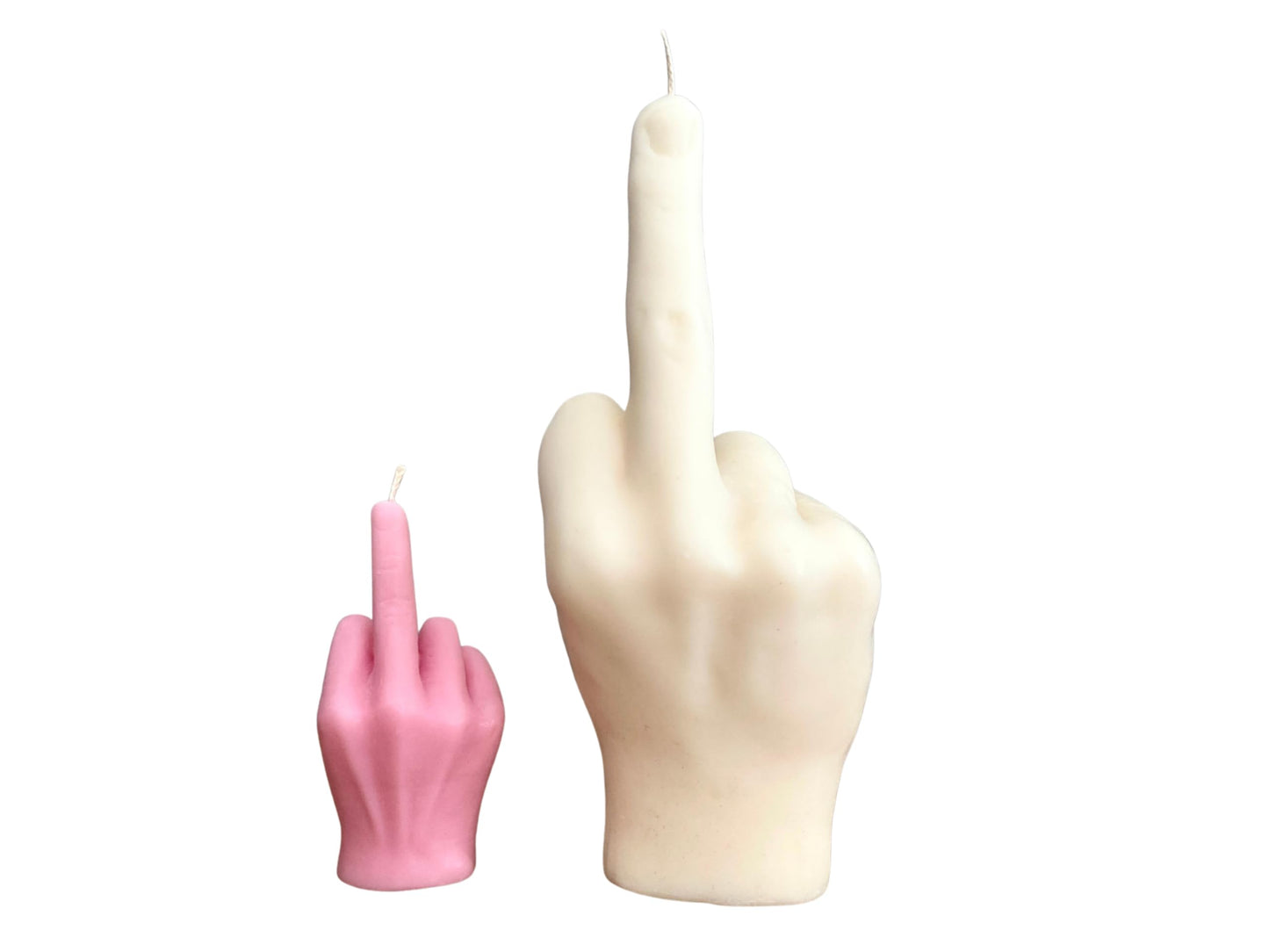 Big Fuck You Candle, Large Middle Finger Candle, Hand Gesture Candle, Homemade soy candle, Candle Gift, Funny candle, Scented candle (Beige, UNSCENTED)