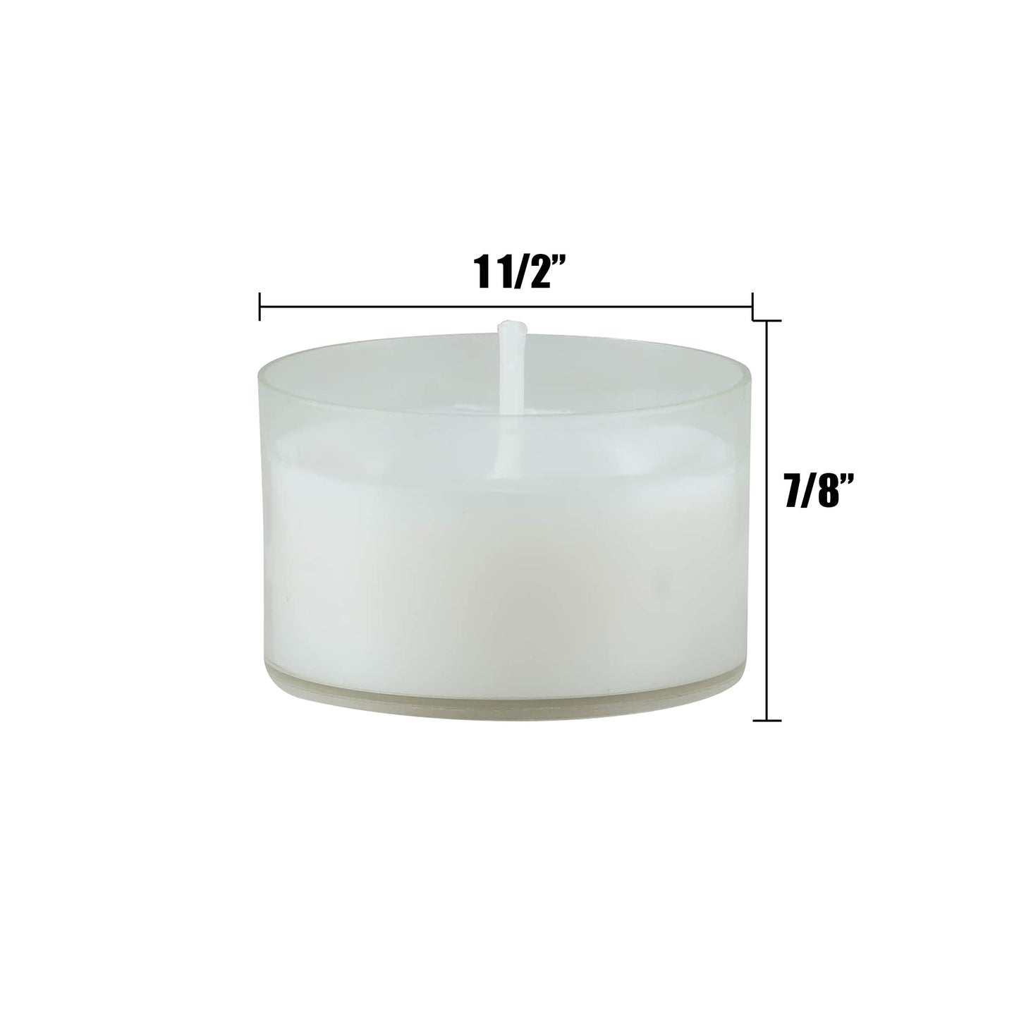 Stonebriar 192 Count White Unscented 6 to 7 Hour Extended Burn Time Clear Cup Tea Light Candles (Pack of 2)