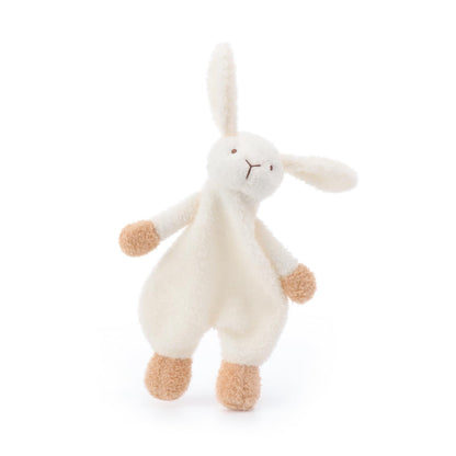 Apricot Lamb Stuffed Animals Security Blanket White Bunny Rabbit Infant Nursery Character Blanket Luxury Snuggler Plush(White Bunny, 10 Inches)