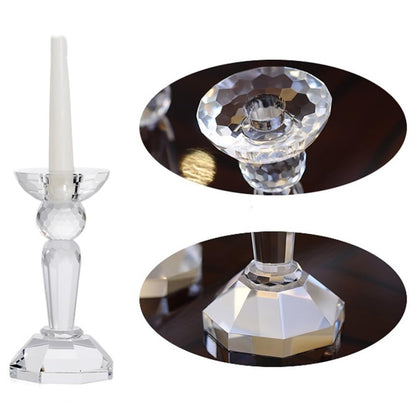 Candlestick Holders Creative Crystal Candlestick Elegant Candle Holder Centerpiece for Wedding, Church, Halloween, Dining, Home Decor Candle Holders(Large)