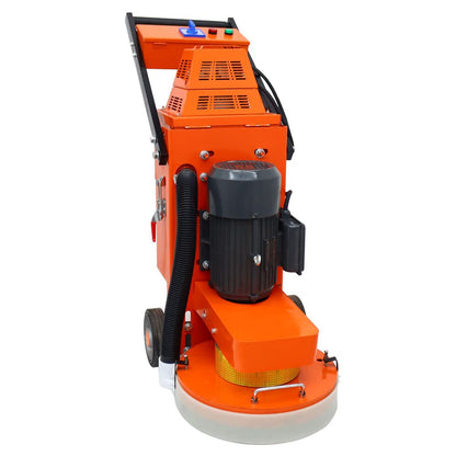 INTSUPERMAI Concrete Floor Polisher Hand-push Concrete Grinding Machine Cement Ground Grinder Floor Grinder Ground Polishing Machine for Restore New and Old Ground Vacuum Dust with Built-in Fan 220V