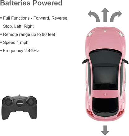 RASTAR Radio Remote Control 1/24 Scale Volkswagen Beetle Licensed RC Model Car (Pink)