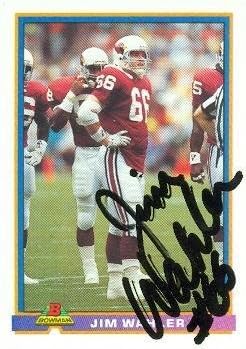 Sports Memorabilia Jim Wahler Autographed Football Card (Phoenix Cardinals) 1991 Bowman No.429