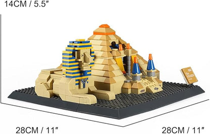 643Pcs Great Pyramid of Giza &amp Sphinx Egypt Building Set World Landmark Architecture Model Collectible Toy for Kids and Adults