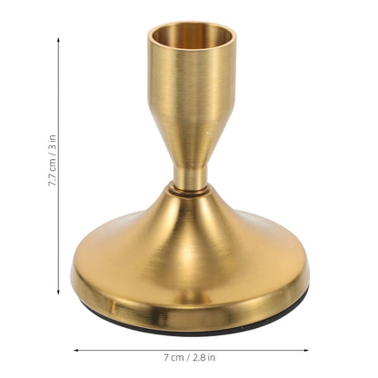 Amosfun Taper Candle Holders – Alloy Metal, 3.03 x 2.75 x 2.75 in, Flame-Stable & Table-Centerpiece Consistent for Wedding Reception, Christmas Dinner, Party Decor