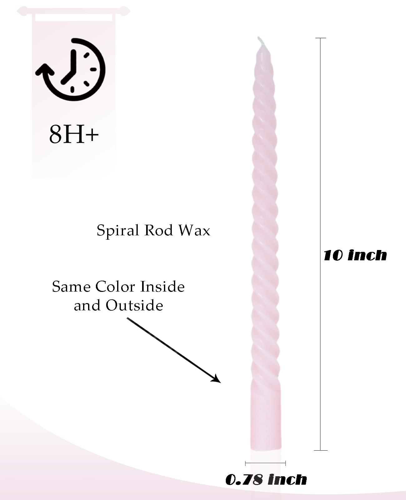 LPUSA Purple Gradient Tall Taper Candles Spiral Candle Sticks,Unscented Pastel Candle for Holiday,Wedding and Home Decoration,10inch,12 Pack(E-Purple Gradient)
