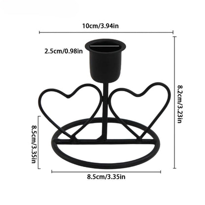 Metal Heart Candlestick Holders for Valentines Decor Taper Candle Holders Table Centerpieces for Romantic Wedding Party Girl's Room Decor