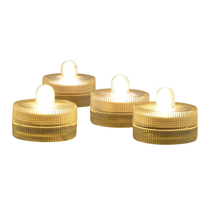 Halloween Lights Submersible LED Lights cr2032 Battery Powered Underwater Waterproof LED Tea Light for Events Wedding Centerpieces Vase Floral Xmas Home Decor Lighting(Pack of 12) (Warm White)