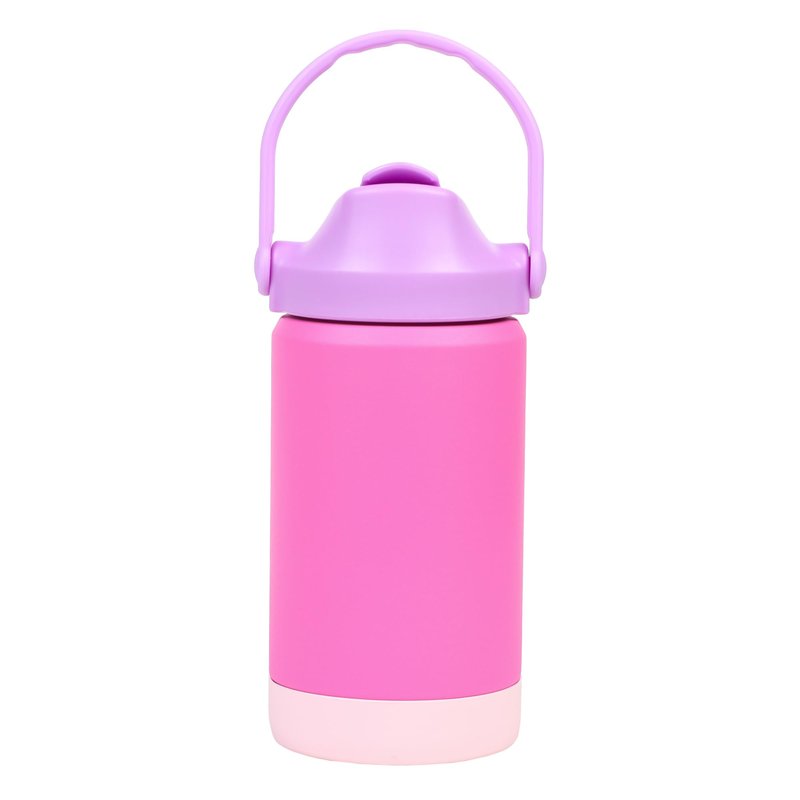 Re-Play 12 oz Water Bottle for Kids - Vacuum-Insulated Stainless Steel Tumbler with Flip-Straw, Silicone Base and Handle - Spill and Leak-Proof Design, Dishwasher and Freezer Safe, Princess