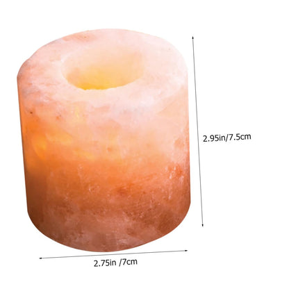 Amosfun Himalayan Salt Candle Holder Decorative Tealight Stand for Table Yoga Meditation and Home Decor Cozy Atmosphere for Events and Relaxation
