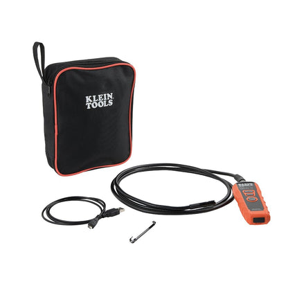 Klein Tools ET20 Wi-Fi Borescope, 9 mm 6-Foot Armored Waterproof Gooseneck Snake, LED Lights, Rechargeable Battery, Endoscope Inspection Camera