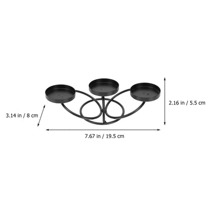 Outanaya Artistic Wrought Iron Candlestick Holder 7.67X3.14X2.16In Decorative Candle Stand for Home Party Holiday Wedding Tabletop Accent