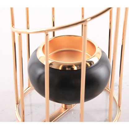 Candlestick Holders Gold Metal Candle Holder European Geometric Candlestick Romantic Candle Cup Living Room Home Decoration Wedding Centerpiece Decorative Candle Holders (Size : A)