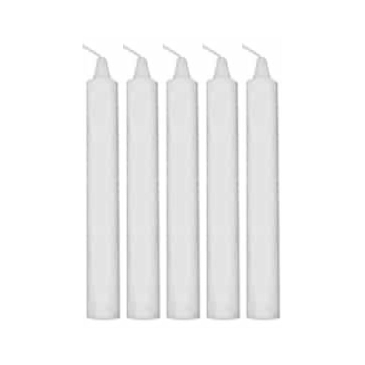 White Spell Candles 6 Inch – 5 Pack Ritual Chime Candles for Wicca, Santeria, Altar, Prayer, Meditation, Manifestation & Spiritual Cleansing (White)
