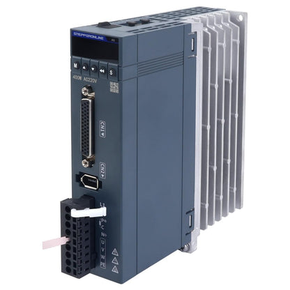 STEPPERONLINE AC Servo Motor kit A6 Series 400W Servo Motor 3000rpm 1.27Nm 17 Bit Absolute Encoder IP67 + 400W Impuls/RS485/analoger AC Servo Motor Driver+ 3.0M Cabels