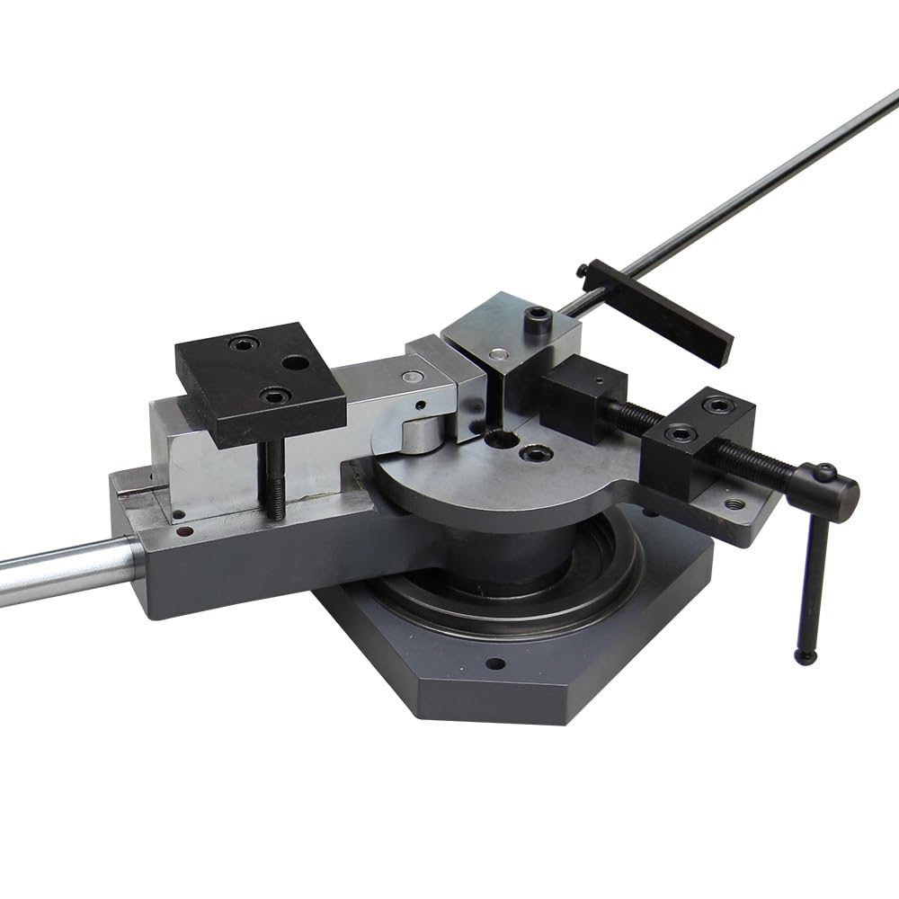 KAKA INDUSTRIAL Flat Bar Bender,Zinc-Plated Mold for Anti-Rust & Smooth Finish, Bends Flat Steel (1.18"x0.394"), Round Steel (0.59"), Square Steel (0.511"), Scroll, Radius, Angle SBG-40