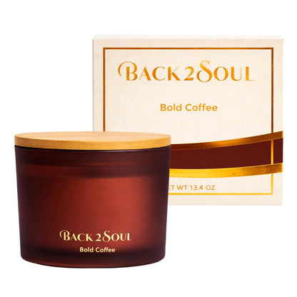 Scented Soy Candles 13.4 oz, Non Toxic Candle, Clean Burning Aromatherapy Candle for Relaxation, 50 Hours Burn Time, Mothers Day Gift for Mom, Bold Coffee