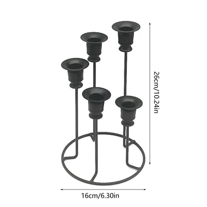 MIXIKE Candlestick Candle Holder 5 Branch Perfect for Holiday Birthday Candle Holder