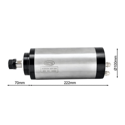 CNC Spindle CNC Motor 220V 3KW 3000W Quiet Water Cooled Spindle Motor 100mm 4 Bearings 24000RPM 400HZ for CNC Router Machine
