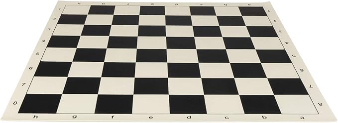 Roman Chess Set - Vinyl Chess Board Black/White- Size 173 + Roman Chess Pieces 375 Black/White