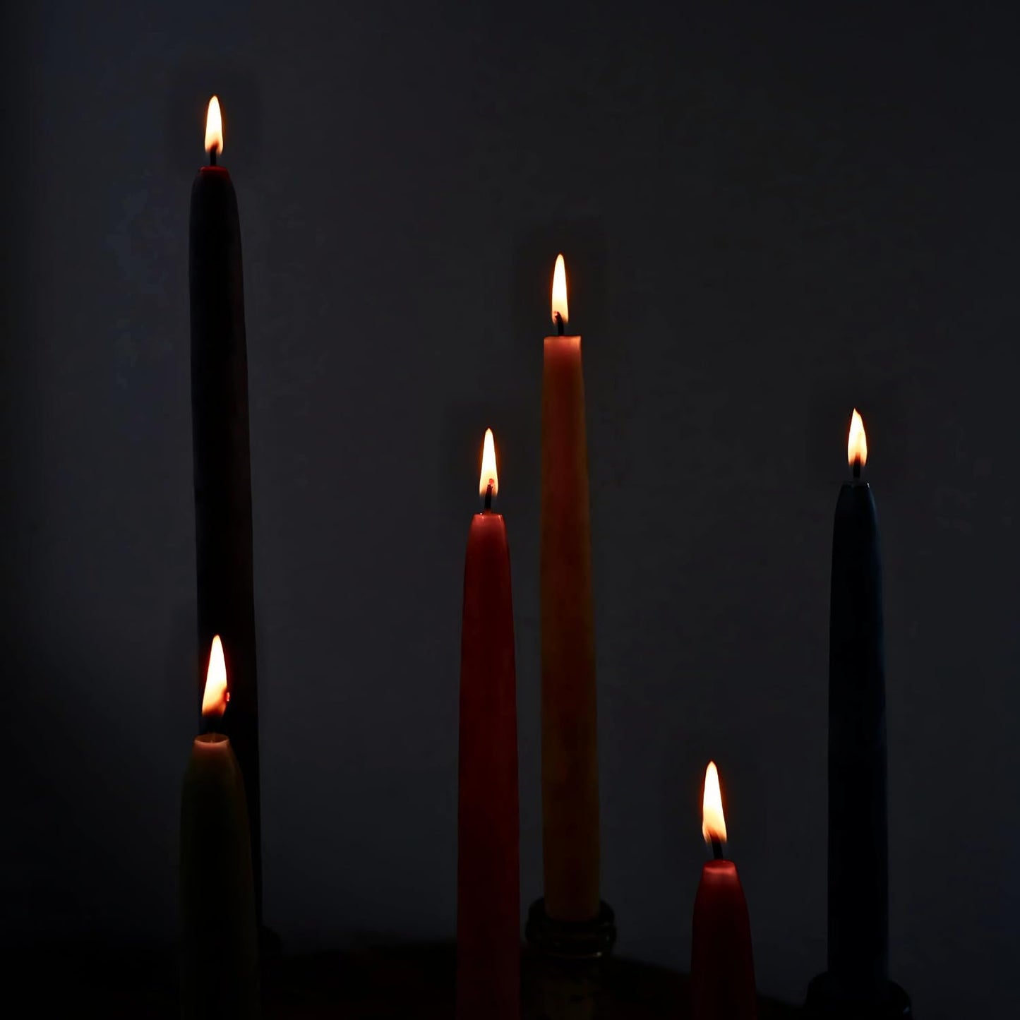 Candlestock Beeswax Taper Candles – Standard 7/8" Diameter, Pure 100% Natural USA Beeswax, Cotton Wick, Dripless, Long-Burning, Handmade in Woodstock, NY- 10 Inches - 1 Pair (2 Candles) - Teal