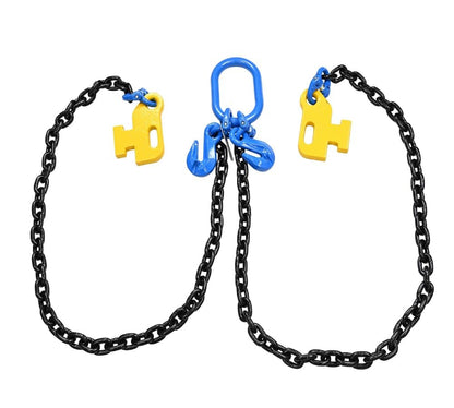 Mytee Products 3/8" x 5' Sea Shipping Container Loading Chain Bridle G100, V-Chain, Cargo, Storage, Moving