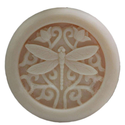 Round Dragonfly Silicone Soap Molds Soap Molds for Soap Making Silicon Molds for Soaps DIY Craft Handmade Soap Candle Plaster Resin Mould (11123)