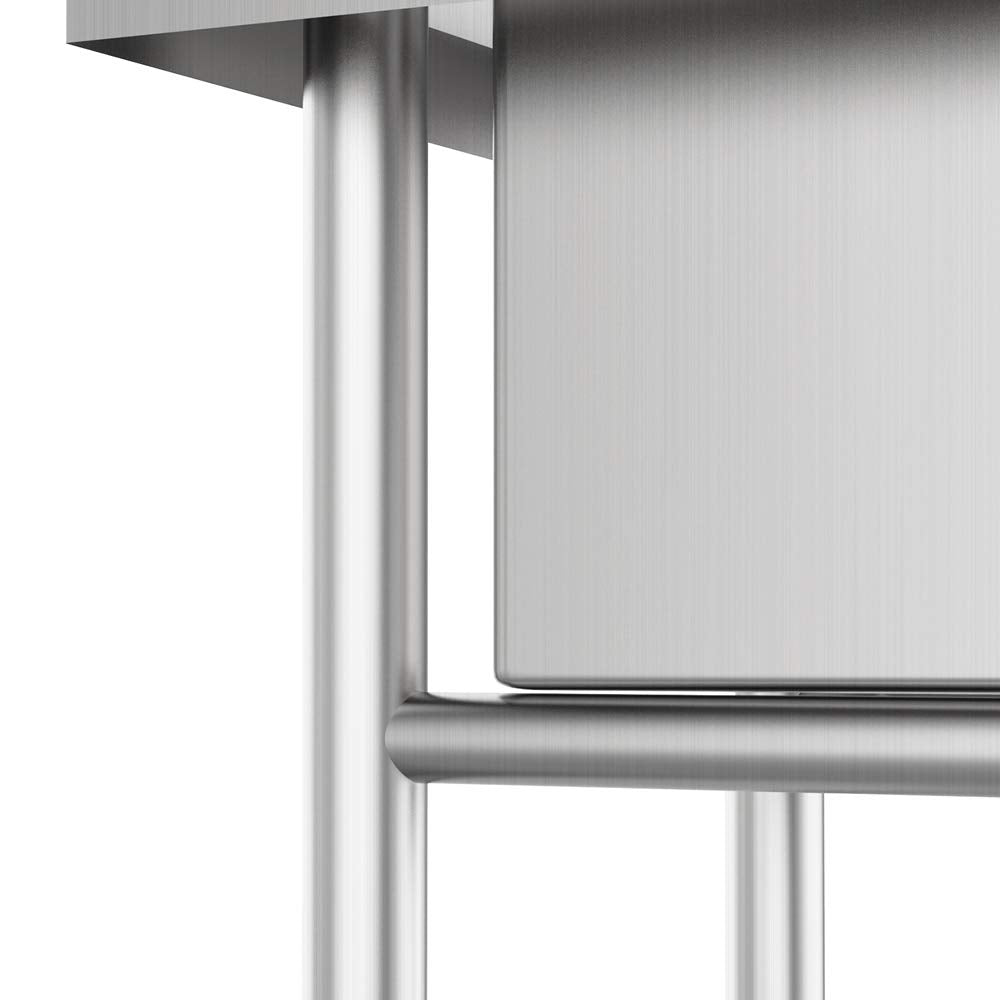 Bonnlo Commercial 304 Stainless Steel Sink 2 Compartment Free Standing Utility Sink for Garage, Restaurant, Kitchen, Laundry Room, Outdoor, 35.8" W x 21.3" D x 40" H