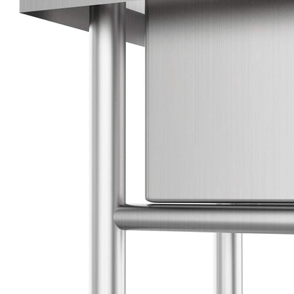 Bonnlo Commercial 304 Stainless Steel Sink 2 Compartment Free Standing Utility Sink for Garage, Restaurant, Kitchen, Laundry Room, Outdoor, 35.8" W x 21.3" D x 40" H