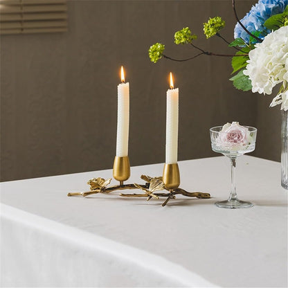 cfycfy987 Candelabra Light Luxury Romantic Brass Candle Holder Retro Decorative Double-Headed Candlestick Ornaments Candle Sticks Holder