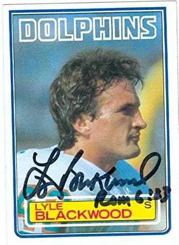 Autograph Warehouse 39327 Lyle Blackwood Autographed Football Card Miami Dolphins 1983 Topps No. 311