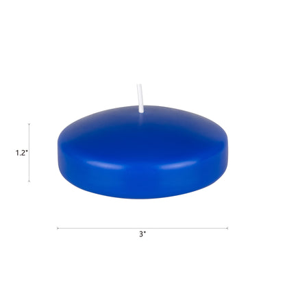 Mega Candles 4 pcs Unscented Dark Blue Floating Candles, Hand Poured Wax Candle 3 Inch Diameter, Home Décor, Wedding Receptions, Baby Showers, Birthdays, Centerpieces, Celebrations, Meditations, Spas