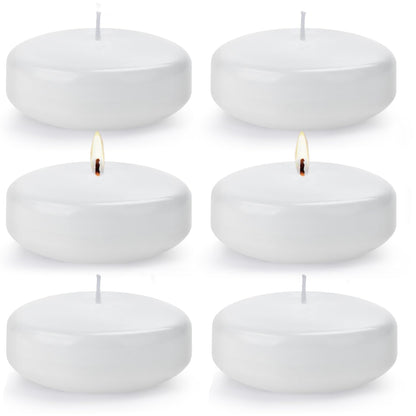 White Floating Candles for Centerpieces 3 inch 36 Pack Round Burning Tea Light Candles Unscented Smokeless Paraffin Wax Dripless, for Valentine's Day, Wedding, Party, Home Decor, Pool (36 Pack)