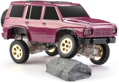 Mini RC Crawler Truck 4x4 1/64 Scale 2.5 KM/H RTR RC Car RC Rock Climbing Hobby Remote Control Car Off-Road Vehicle RC Buggy with LED Lights Ready-to-Run for Adults