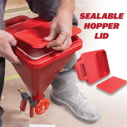 WAL-Board Tools Texture Pro 500 Hopper Gun with Putty Knife, USA Made, Complete Kit for Wall and Ceiling Texturing, with Air Control Valve, TP500