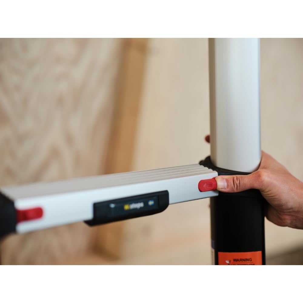 W.Steps Prime 11.5 FT | Telescopic Extension Ladder, ANSI Type 1A Certified, incl. stabilizers