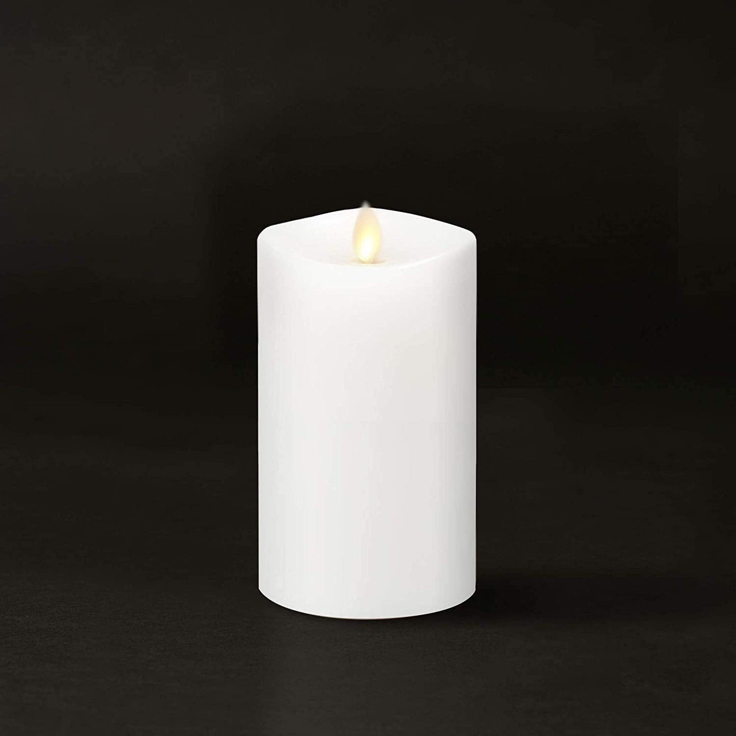 Luminara Flameless Pillar Candle Large (6.5 inches, Unscented), Flickering Real Flame Effect, Melted Edge, Smooth Wax, LED Battery-Operated Candles