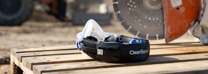 CleanSpace® WORK Kit with Medium mask - Lightweight, Ready-To-Use Reusable Powered Respirator Kit. For use where respiratory protection against airborne particulates (dust, mists, fumes) is required