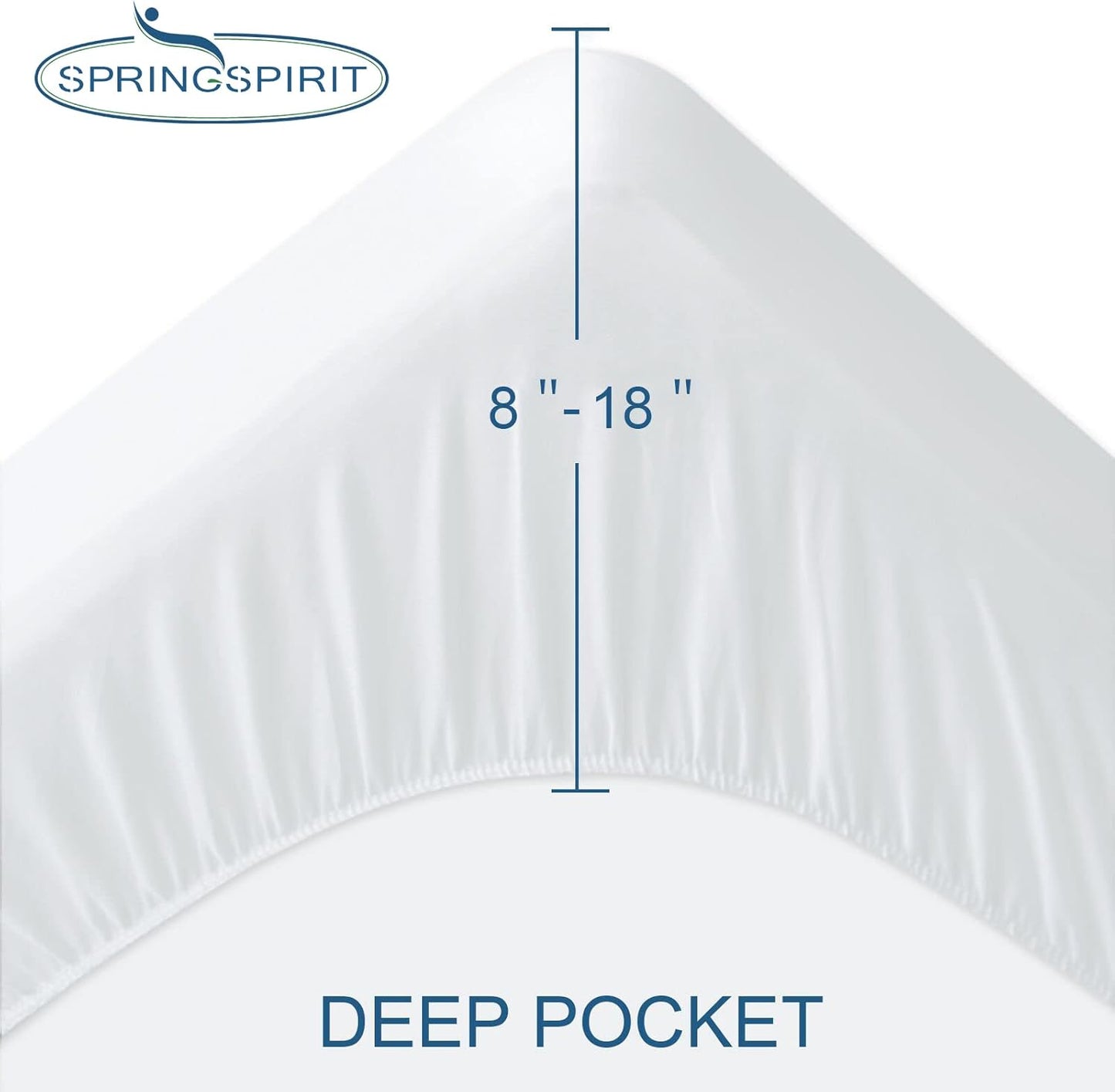 Skiennix King Size Mattress Protector - 100% Waterproof & Noiseless - Ultra Soft Terry Fabric, Fits Up to 18''