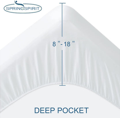 Skiennix King Size Mattress Protector - 100% Waterproof & Noiseless - Ultra Soft Terry Fabric, Fits Up to 18''