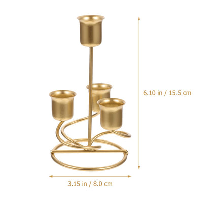 HOMSFOU Wrought Iron Candle Holder for Taper Candles with Spike Decorative Retro Candlestick for Home Decor Weddings Parties and Dining Table Centerpiece