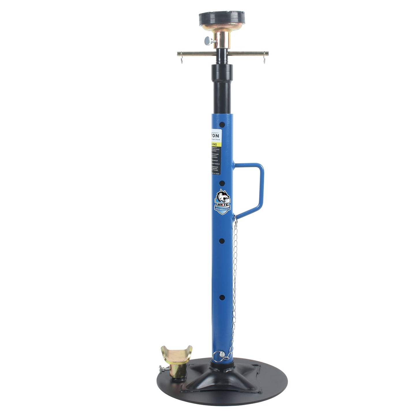 HKTE Underhoist Support Stand with Handle, 1 Ton (2,000 lbs) Capacity, 30.7"–70.8" Adjustable Height, Dual Interchangeable Tops, Under Lift & Vehicle Support Stand, US Patented Design
