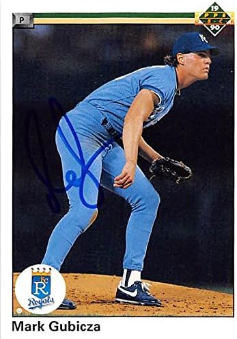 Sports Memorabilia Autograph Warehouse 247179 Mark Gubicza Autographed Baseball Card - Kansas City Royals 1990 Upper Deck - No. 676
