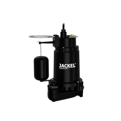 JACKEL SUM330ALS 1/3 HP 4020 GPH Cast Aluminum Submersible Sump Pump with Snap-Action Vertical Float Switch