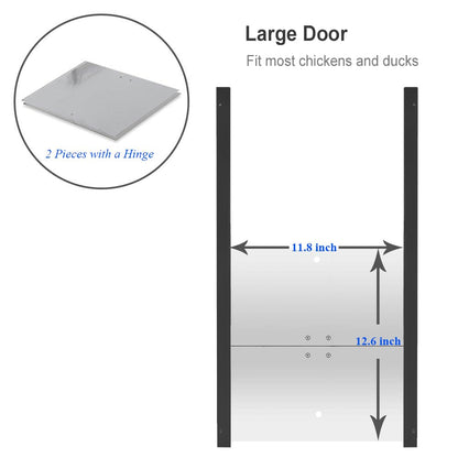 JVR WiFi Automatic Chicken Coop Door, Smart App Remote Control & Alexa Compatible, Sunrise & Sunset Automation, Anti-Pinch Sensor, Security Aluminum Door Kit, 2.4G WiFi