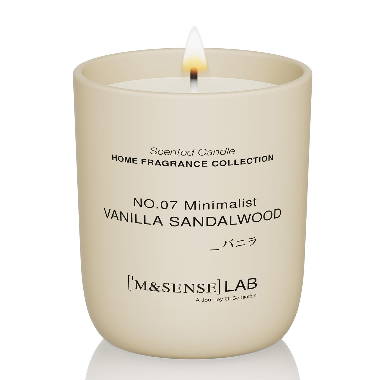 M&SENSE Natural Soy Candle| Vanilla Sandalwood | 5.3 oz | Mini Spring Scented Candles for Relaxation,Meditation, Home Décor | for Bedroom, Office, Party Small