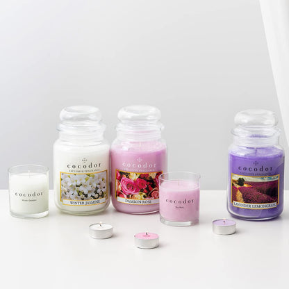 COCODOR Unscented Tealight Candles / 100 Pack / 4-5 Hour Extended Burn Time/Made in Italy, Cotton Wick, Scented Home Deco, Fragrance, Mother's Day